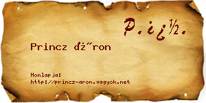 Princz Áron névjegykártya